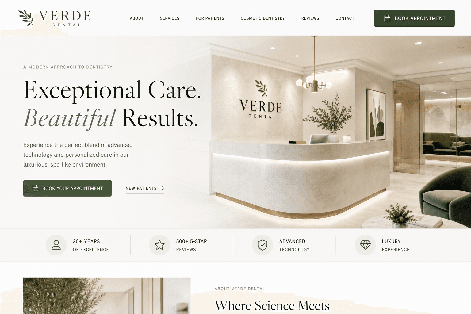 Dental practice website design